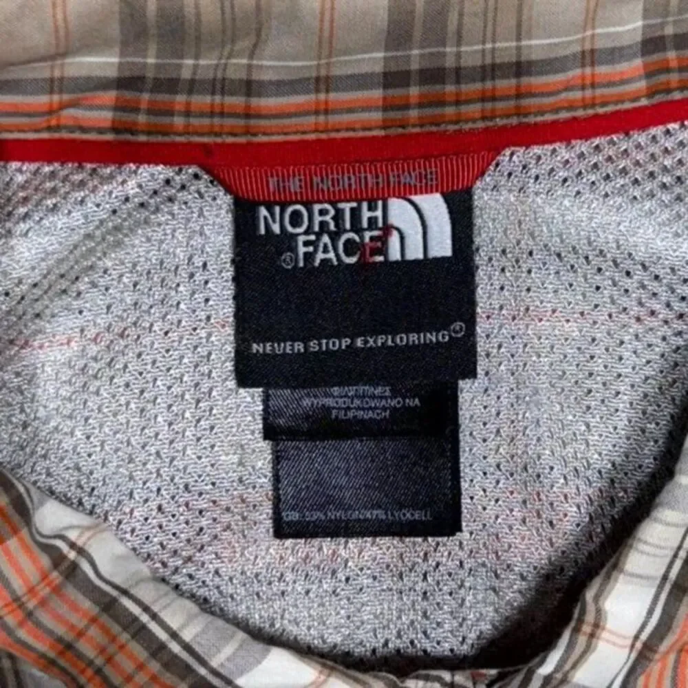 The North Face Mens Lyocell Nylon Short Sleeve Button Up Woven Top‎ Mens Size L